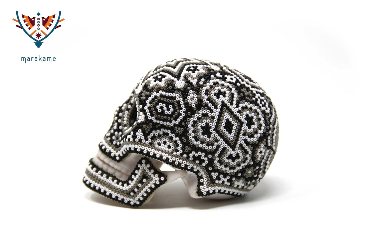 Calaverita Huichol Mini - &quot;Yumutame I&quot; - Arte Huichol - Marakame