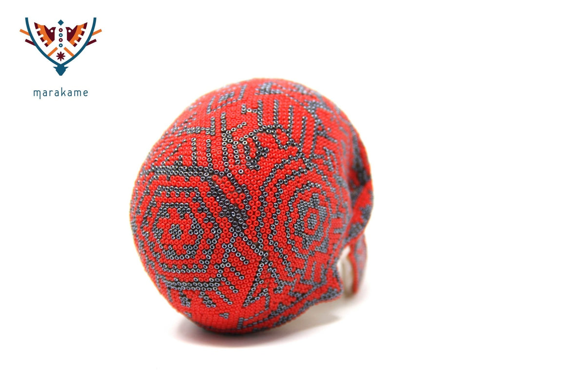 Calaverita Huichol Mini - &quot;Yumutame VIII&quot; - Arte Huichol - Marakame