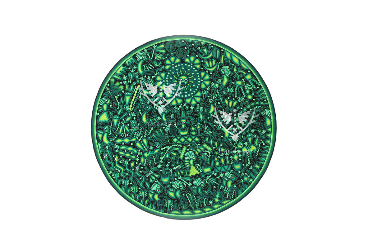 Nierika de Estambre Círculo Huichol - Tatéi Kie - 120 cm. de diámetro