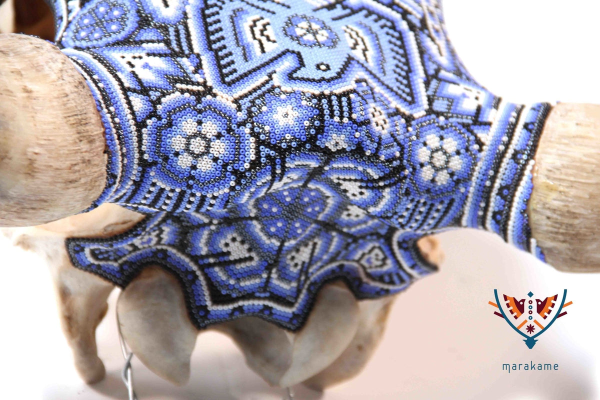 Cráneo Huichol - Cacáixi - Arte Huichol - Marakame