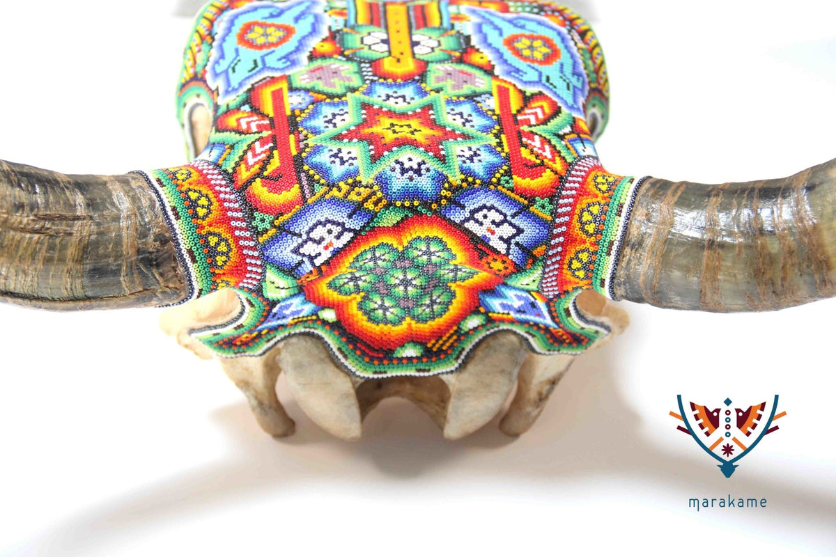 Cráneo Huichol - Iku I - Arte Huichol - Marakame
