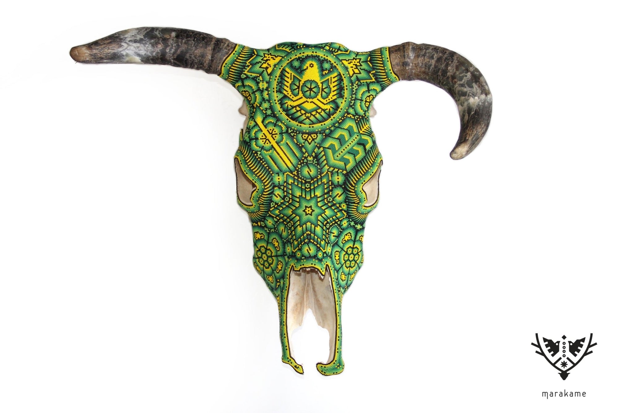 Cráneo Huichol - Kumatemai - Arte Huichol - Marakame