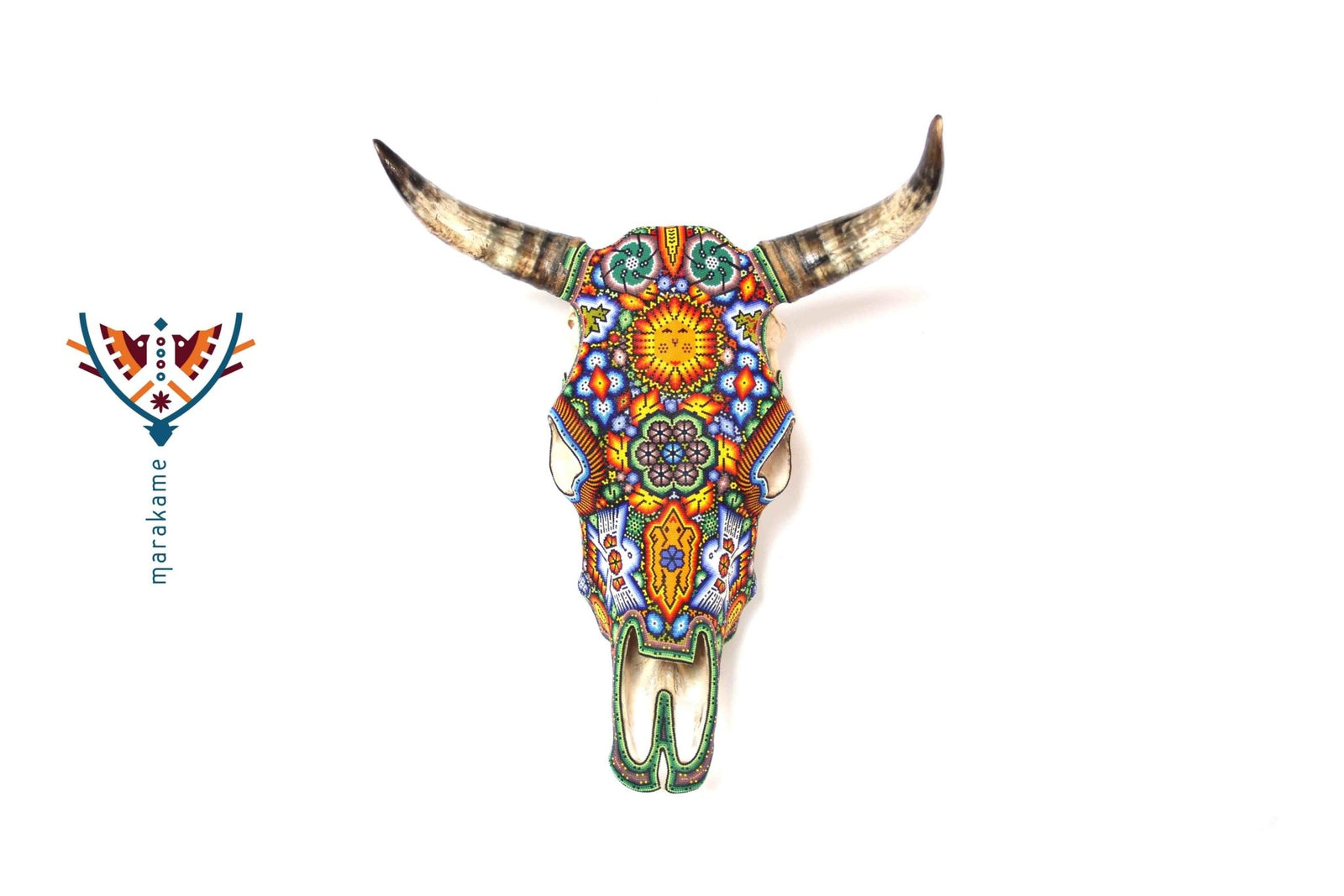 Cráneo Huichol - Nierika II - Arte Huichol - Marakame