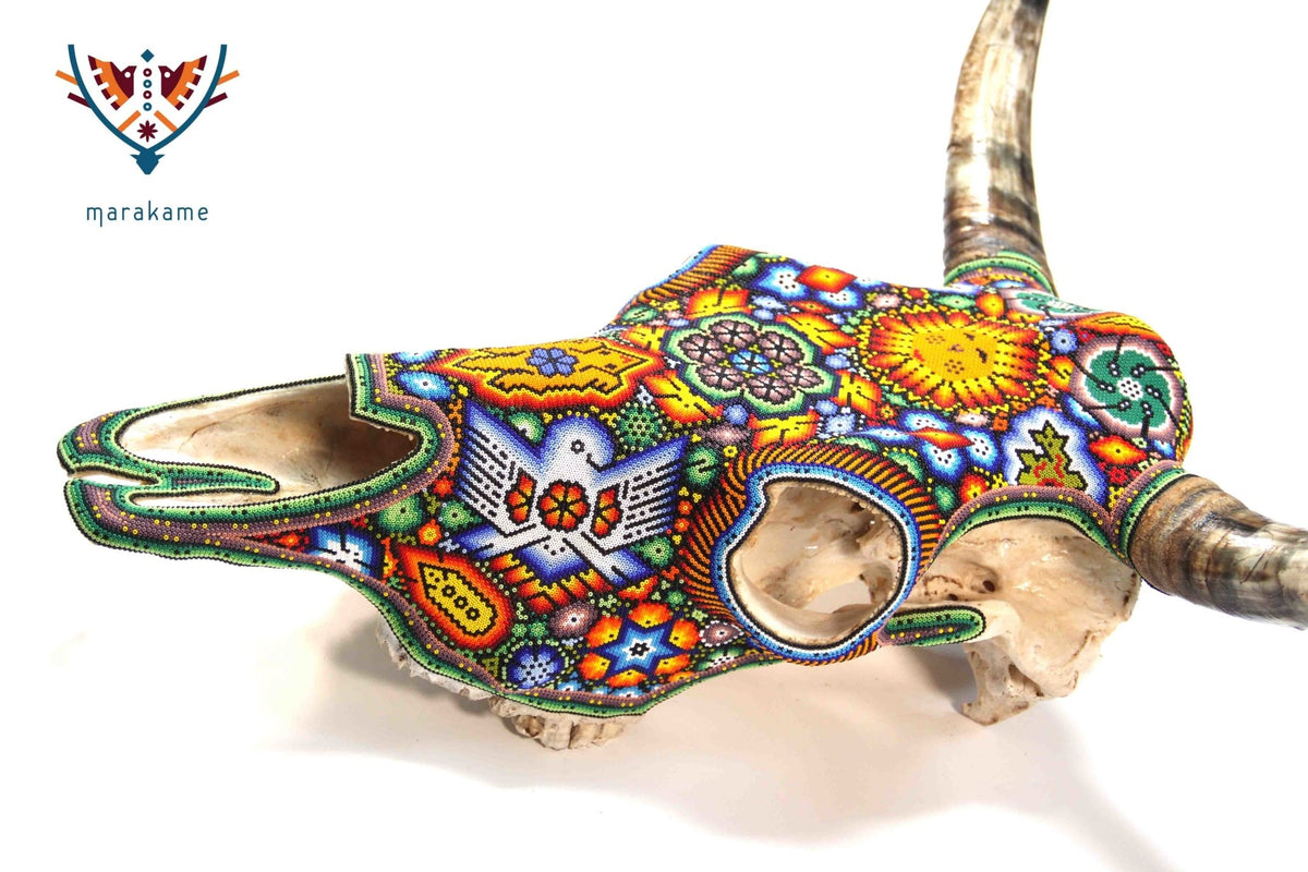 Cráneo Huichol - Nierika II - Arte Huichol - Marakame