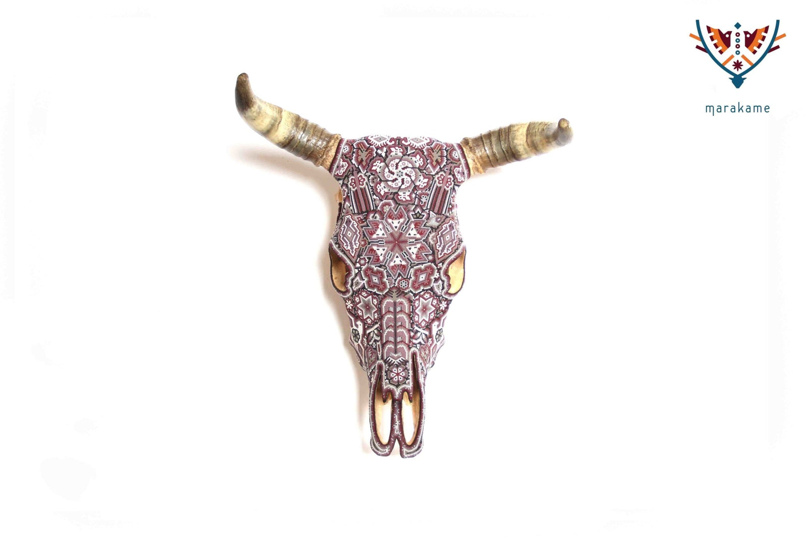 Cráneo Huichol - Nierika miire III - Arte Huichol - Marakame