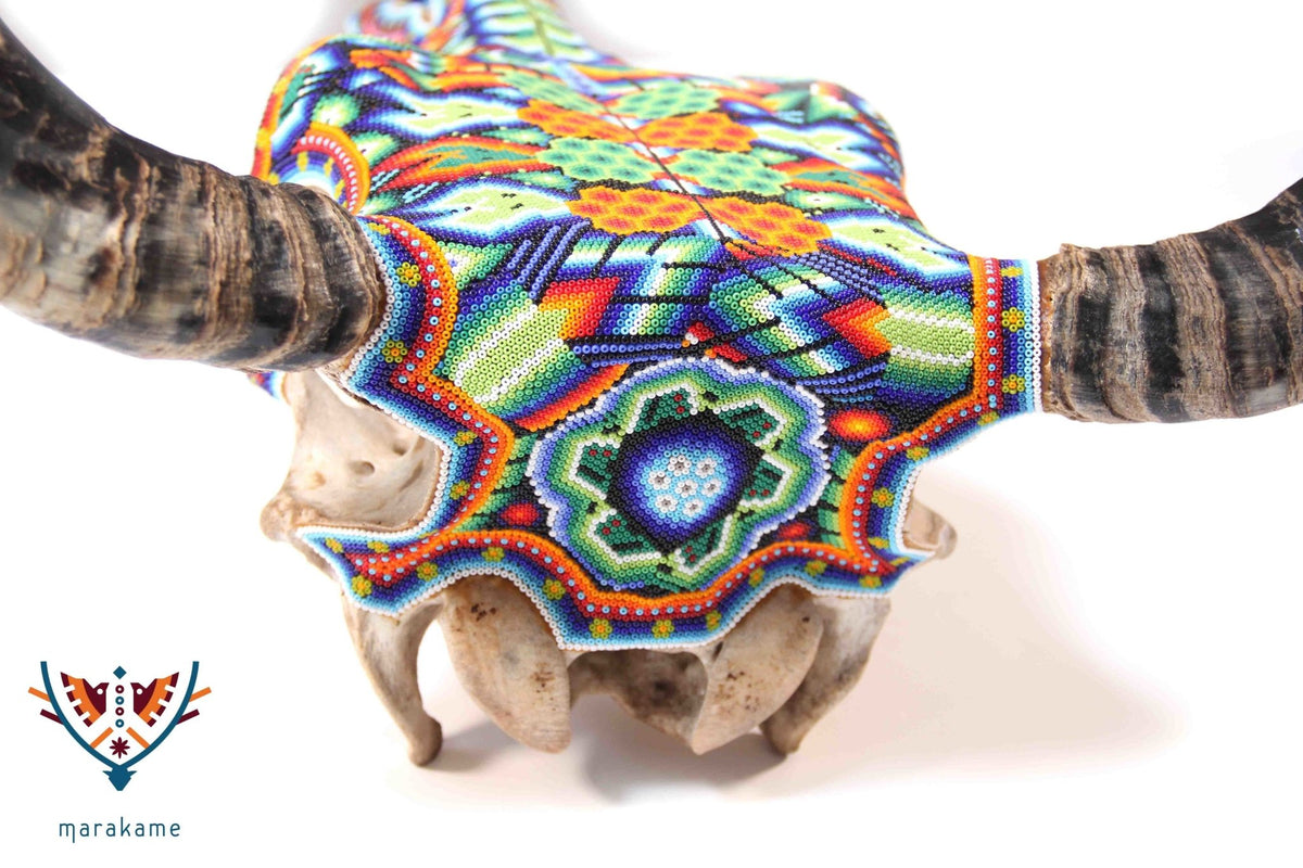 Cráneo Huichol - Nierika miire IV - Arte Huichol - Marakame
