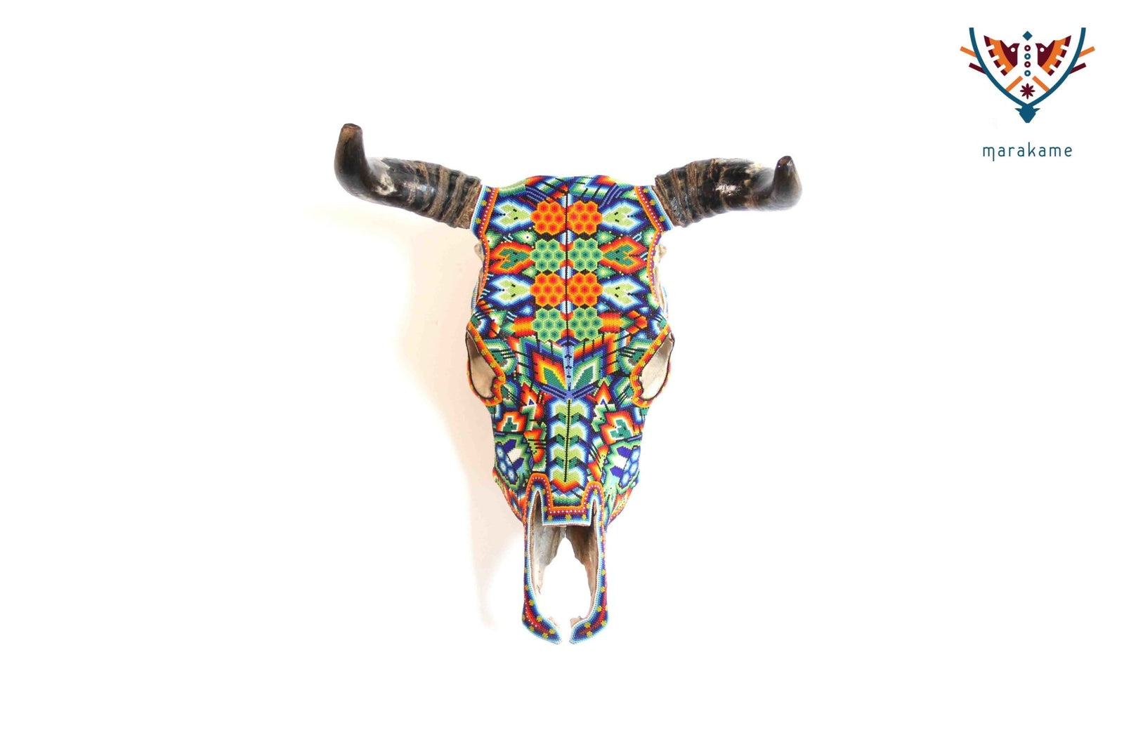 Cráneo Huichol - Nierika miire IV - Arte Huichol - Marakame