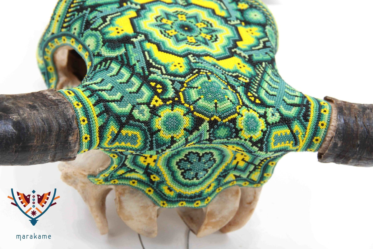 Cráneo Huichol - Ratinamieni V - Arte Huichol - Marakame