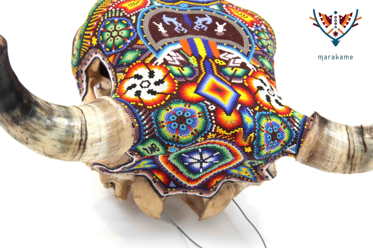 Cráneo Huichol - Tura hirie I - Arte Huichol - Marakame