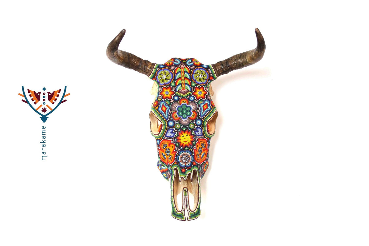 Cráneo Huichol - Xaukuita IV - Arte Huichol - Marakame