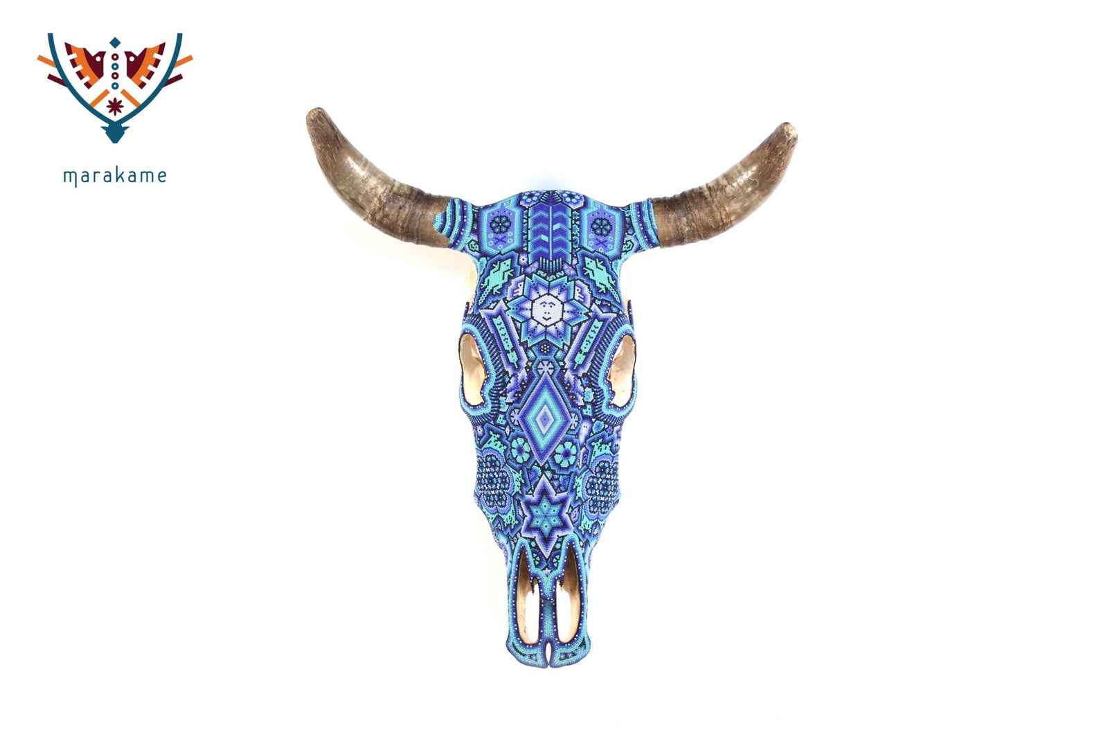 Cráneo Huichol - Yurienaka II - Arte Huichol - Marakame