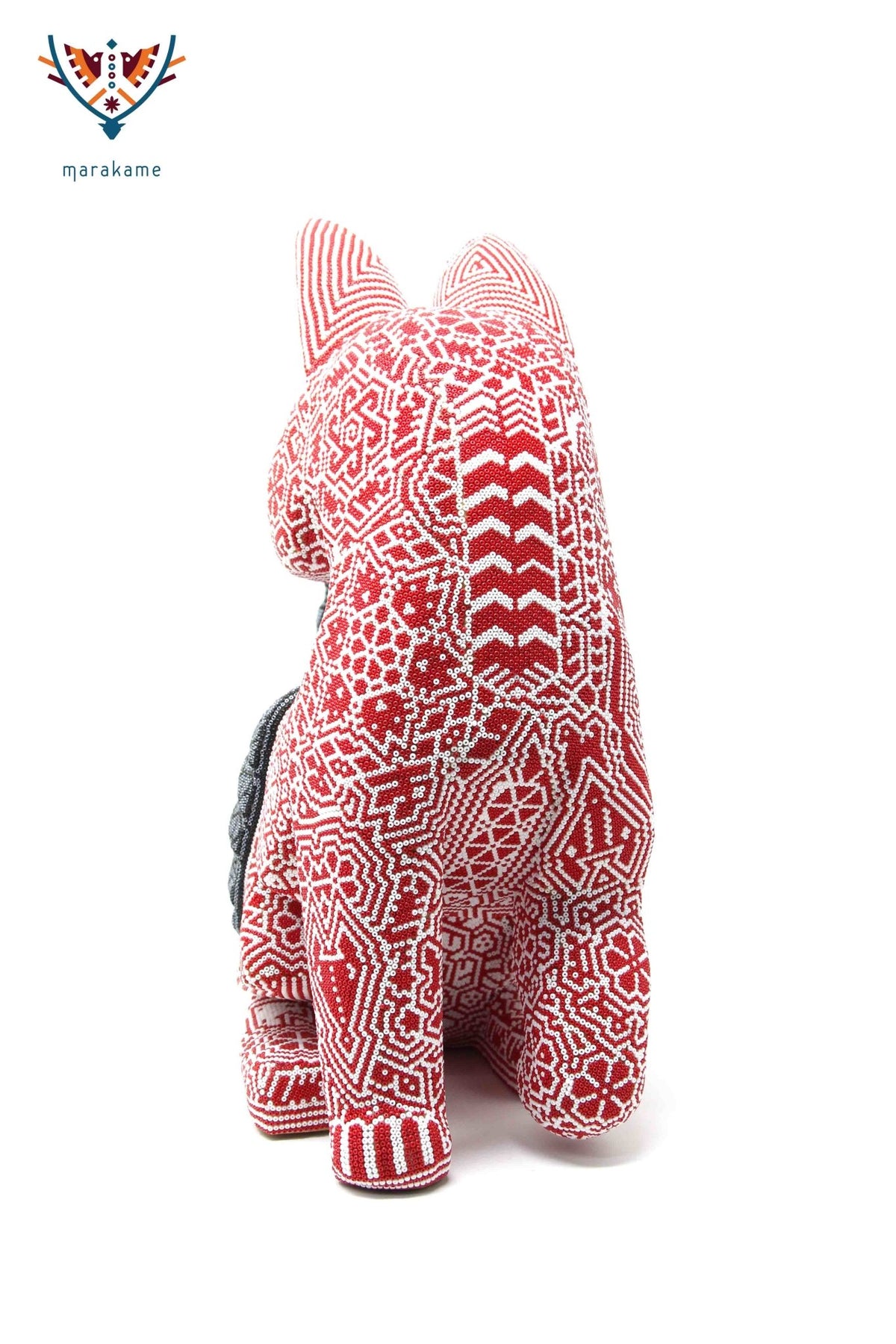 Escultura Arte Huichol - Perro armadillo - Arte Huichol - Marakame