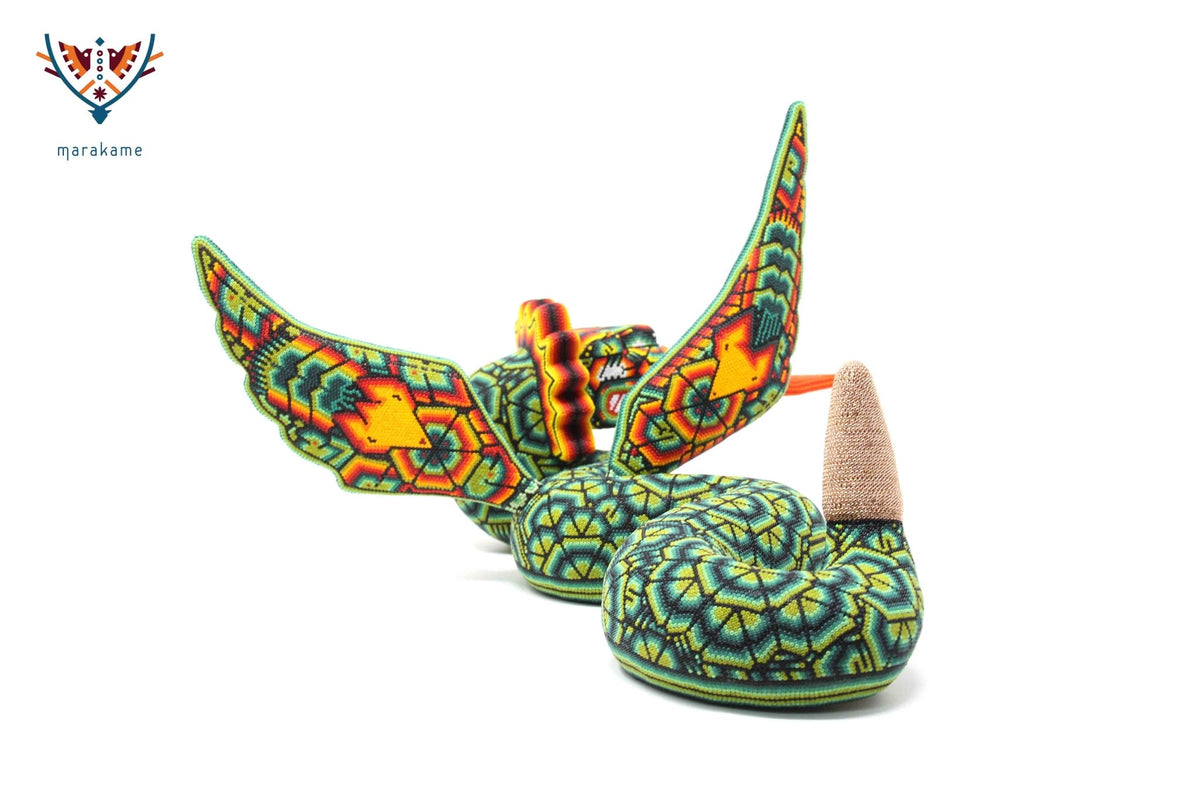 Escultura Arte Huichol - Quetzalcóatl I - Arte Huichol - Marakame