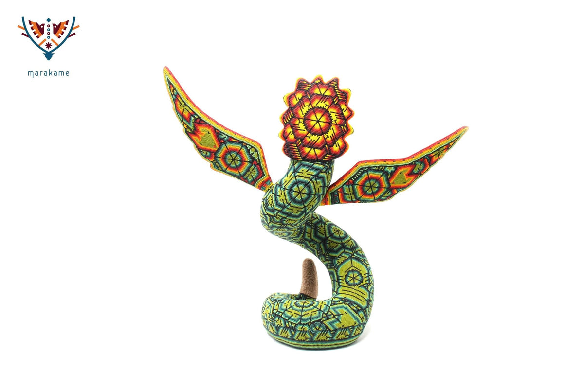 Escultura Arte Huichol - Quetzalcóatl II - Arte Huichol - Marakame