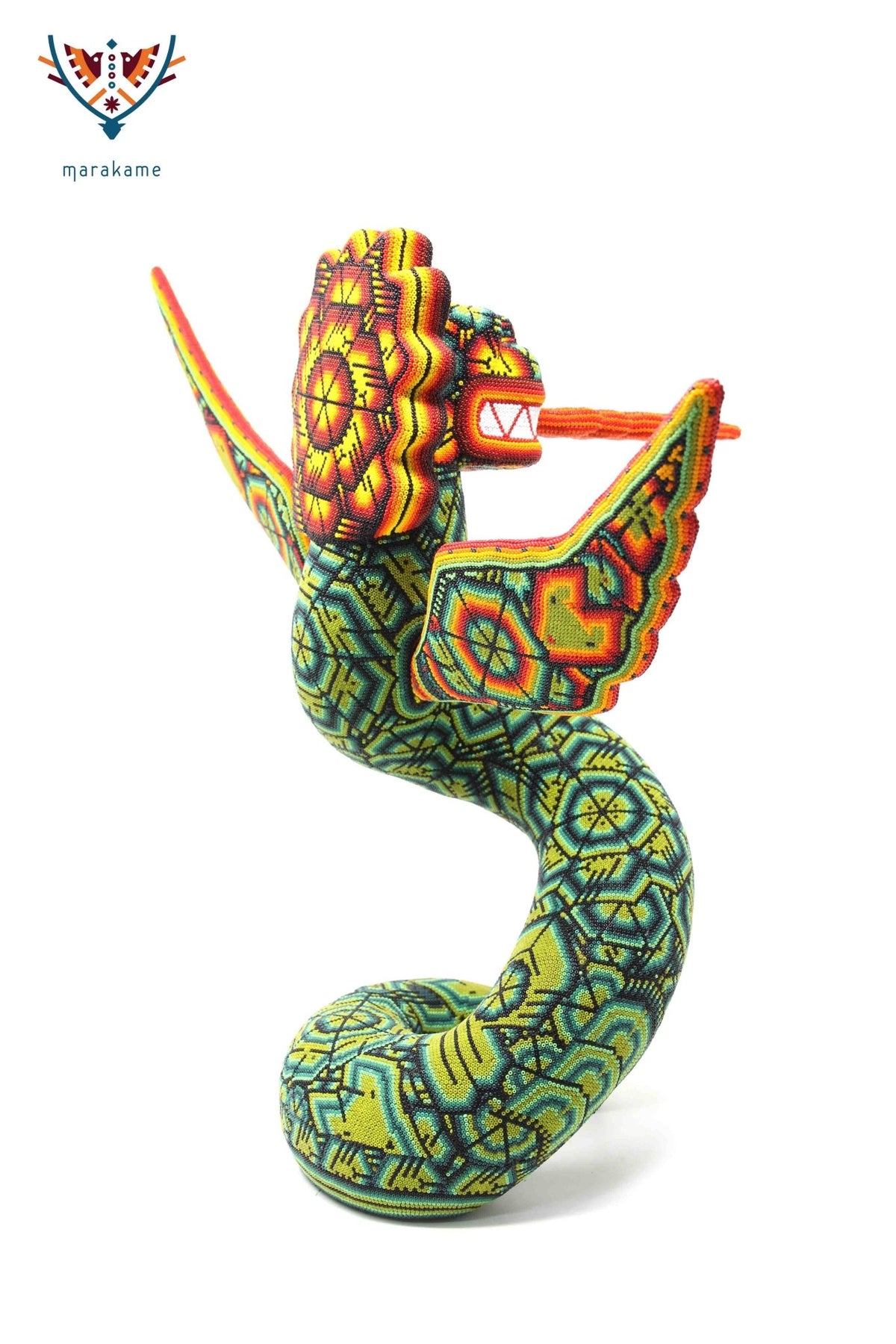 Escultura Arte Huichol - Quetzalcóatl II - Arte Huichol - Marakame