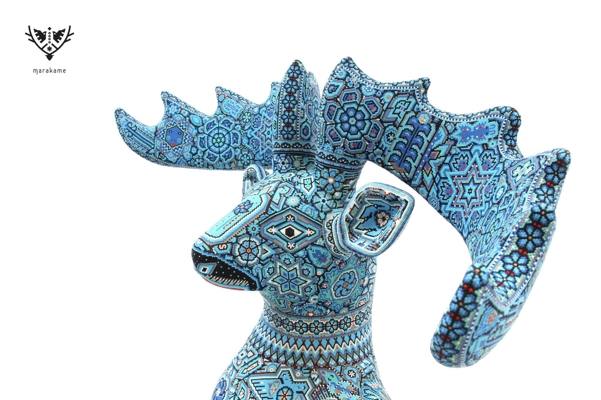 Escultura Arte Huichol Venado - Kauyumari - Arte Huichol - Marakame