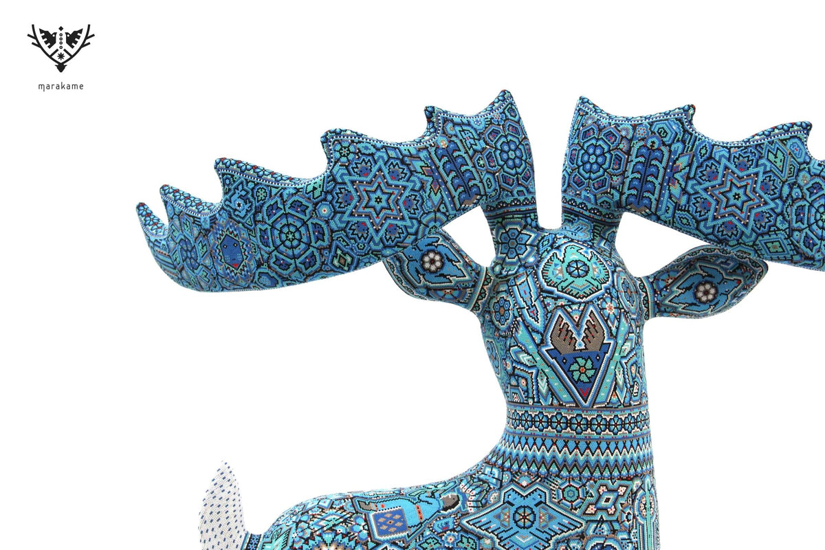 Escultura Arte Huichol Venado - Kauyumari - Arte Huichol - Marakame