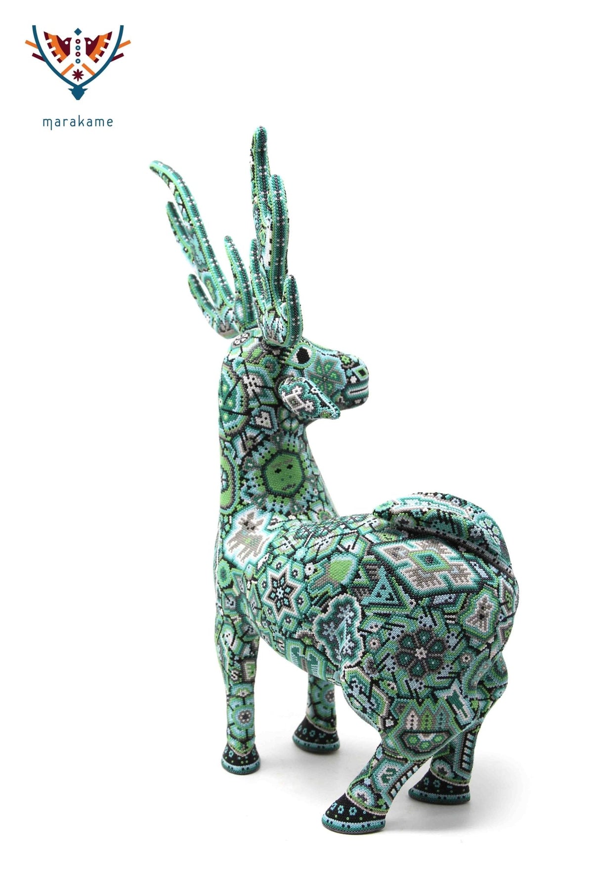 Escultura Arte Huichol Venado - Tamatsi - Arte Huichol - Marakame