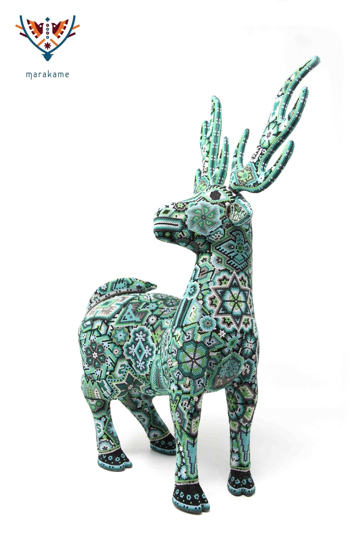 Escultura Arte Huichol Venado - Tamatsi - Arte Huichol - Marakame