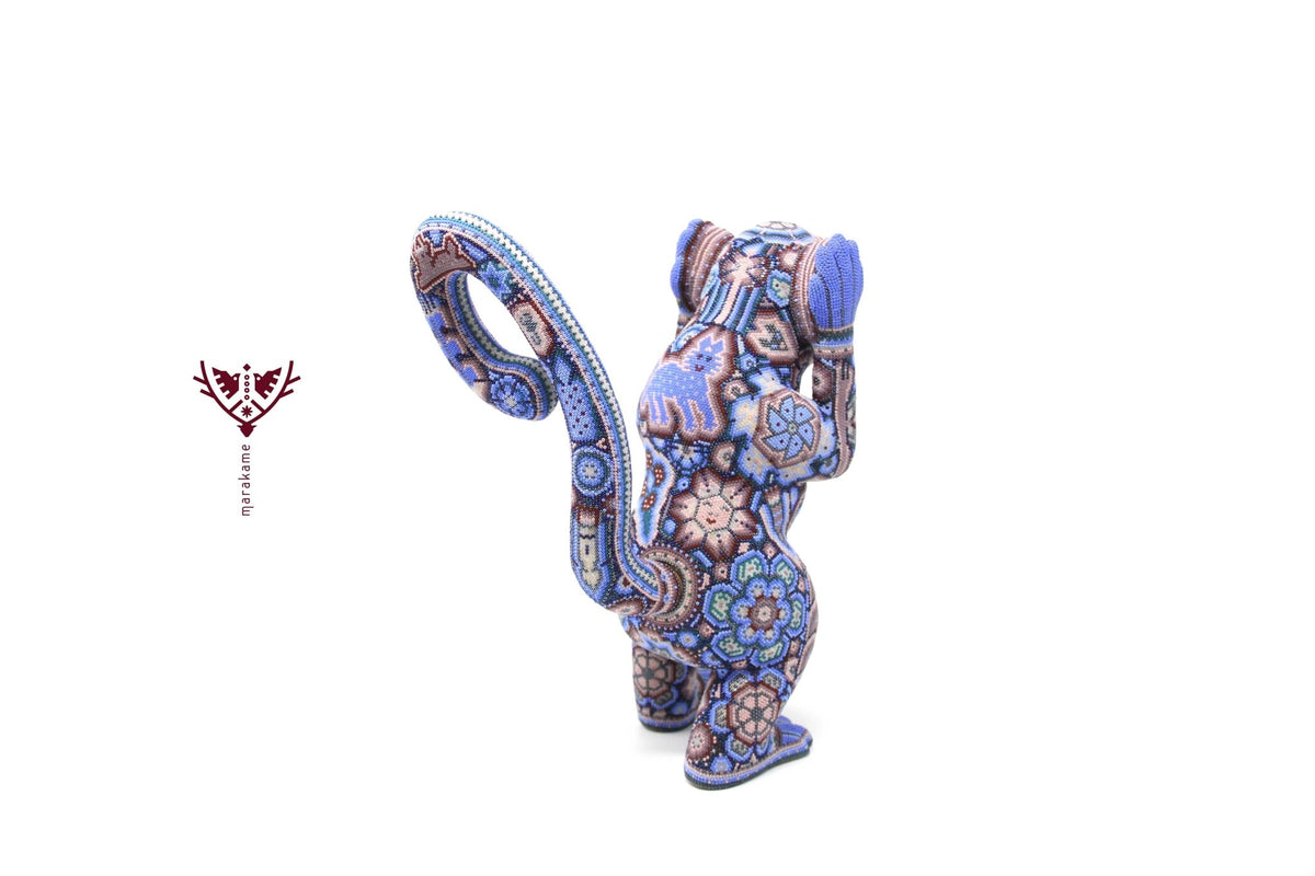 Escultura de copal chango - Watakame tuutú ewi - Arte Huichol - Marakame