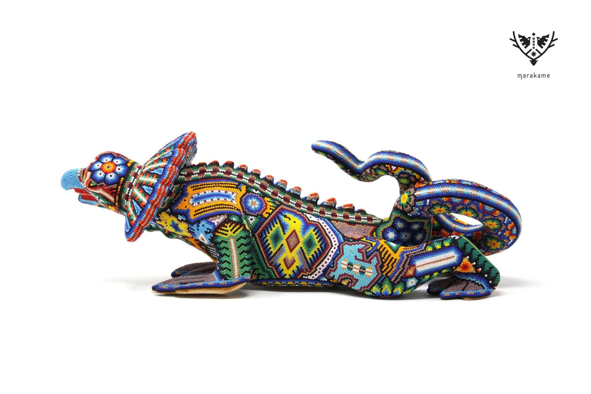 Escultura de copal - Cuxéya - Arte Huichol - Marakame