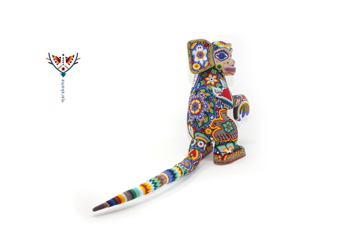 Escultura de copal - Nahual IX - Arte Huichol - Marakame