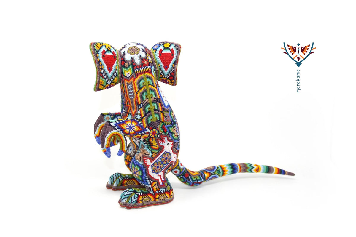 Escultura de copal - Nahual IX - Arte Huichol - Marakame