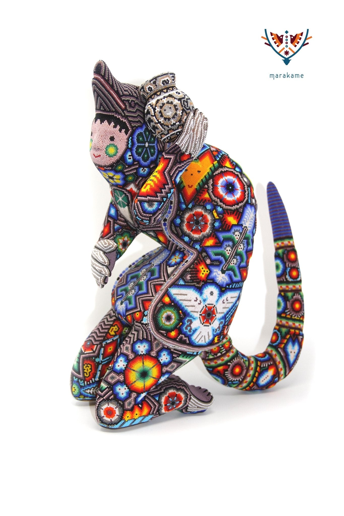 Escultura de copal Nahuala - Nunutzi - Arte Huichol - Marakame