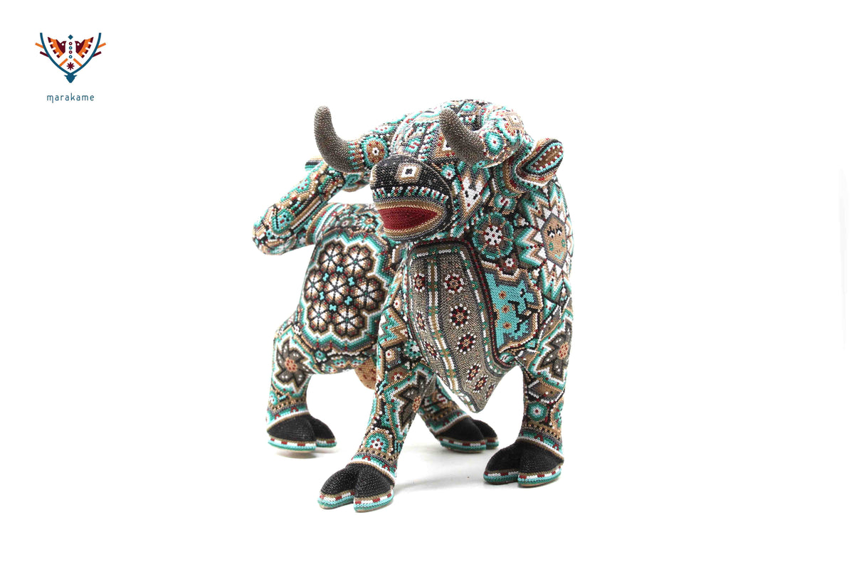 Escultura Arte Huichol Toro - Turah I